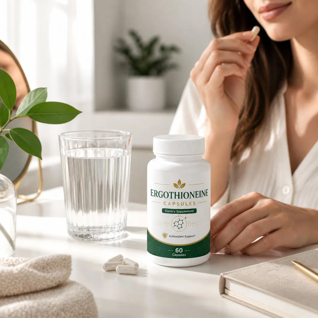 Cápsulas de Ergotioneína Suplemento para Envelhecimento Saudável com Suporte Antioxidante Natural