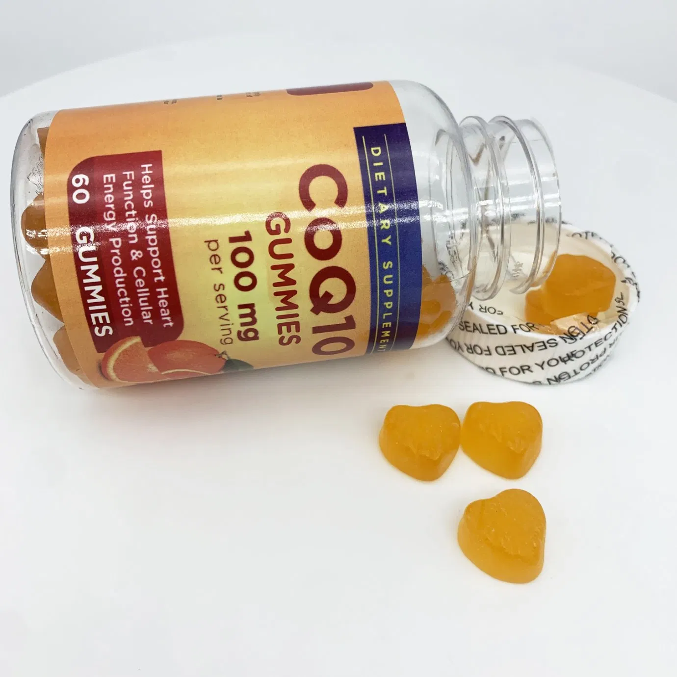 OEM Atacado Coenzima Q10 Gomas Coq10 Suplemento Coq10 Gomas 100mg Saúde do Coração Produção de Energia Celular Suporte Antioxidante