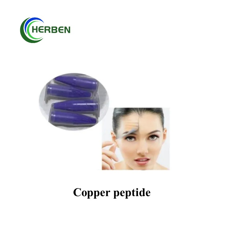 Síntese de Peptídeos de Grau Cosmético 98% Pureza Ghk-Cu Pó Cru a Granel CAS 49557-75-7