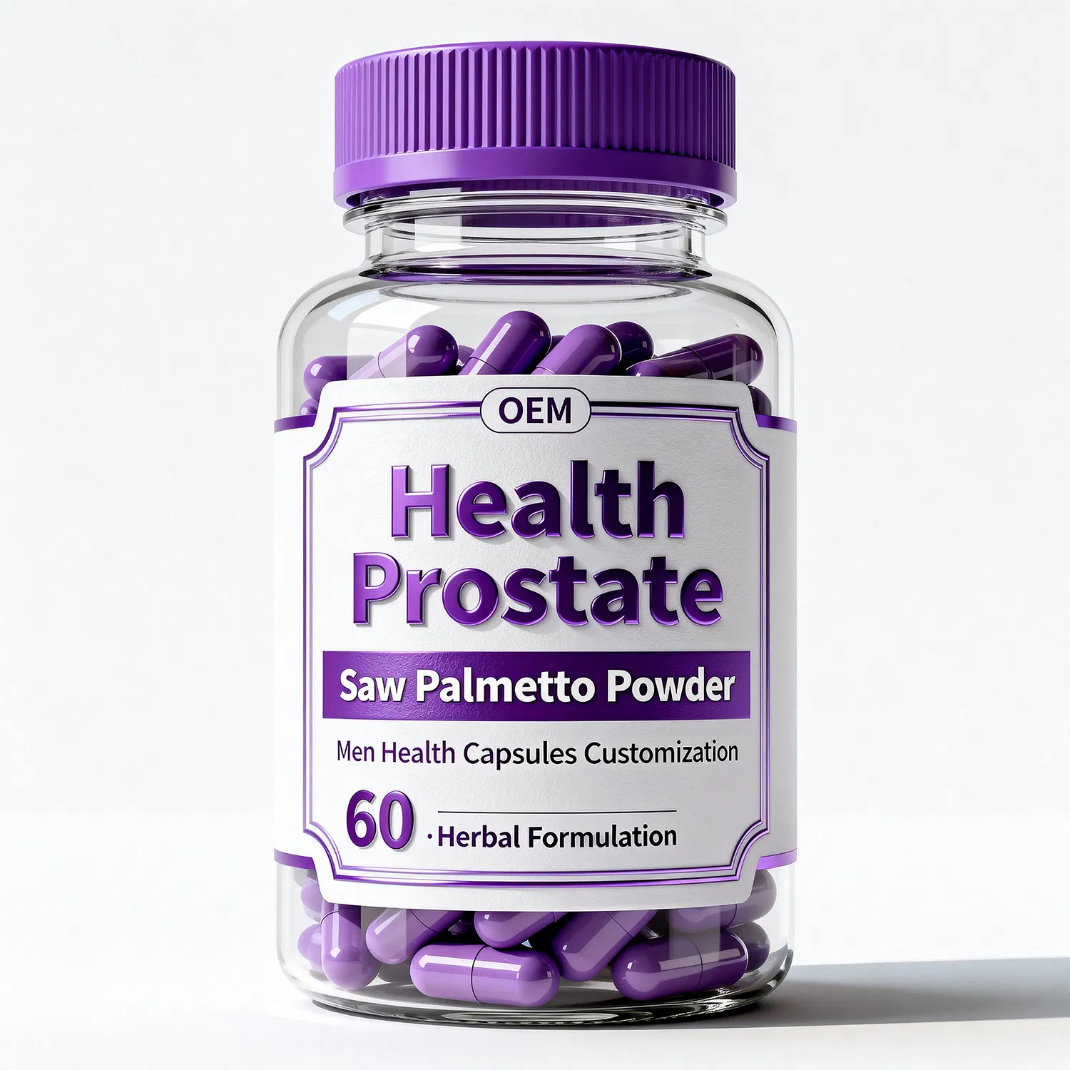 Suplemento Abrangente de Suporte à Saúde da Próstata com Cápsulas de Extrato de Saw Palmetto