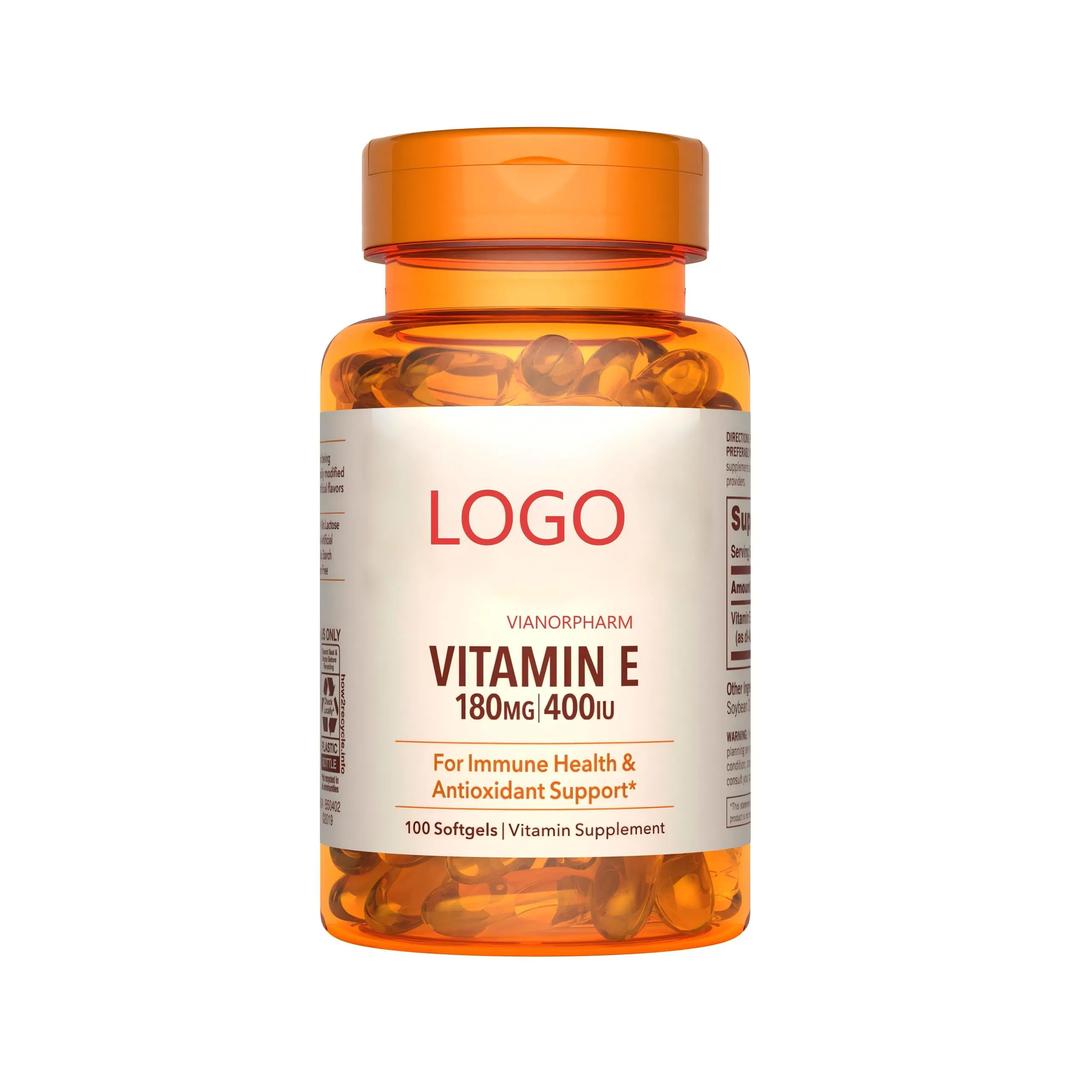 Vitamina E Natural Bom para a Pele Crescimento do Cabelo Suporte Antioxidante Suplemento