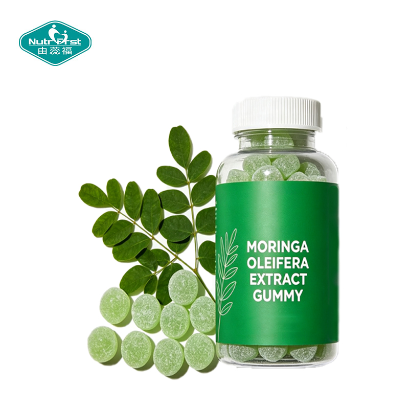 Extrato de Moringa Oleifera em Goma Superalimento Natural OEM Marca Privada Suplemento de Bem-Estar à Base de Plantas
