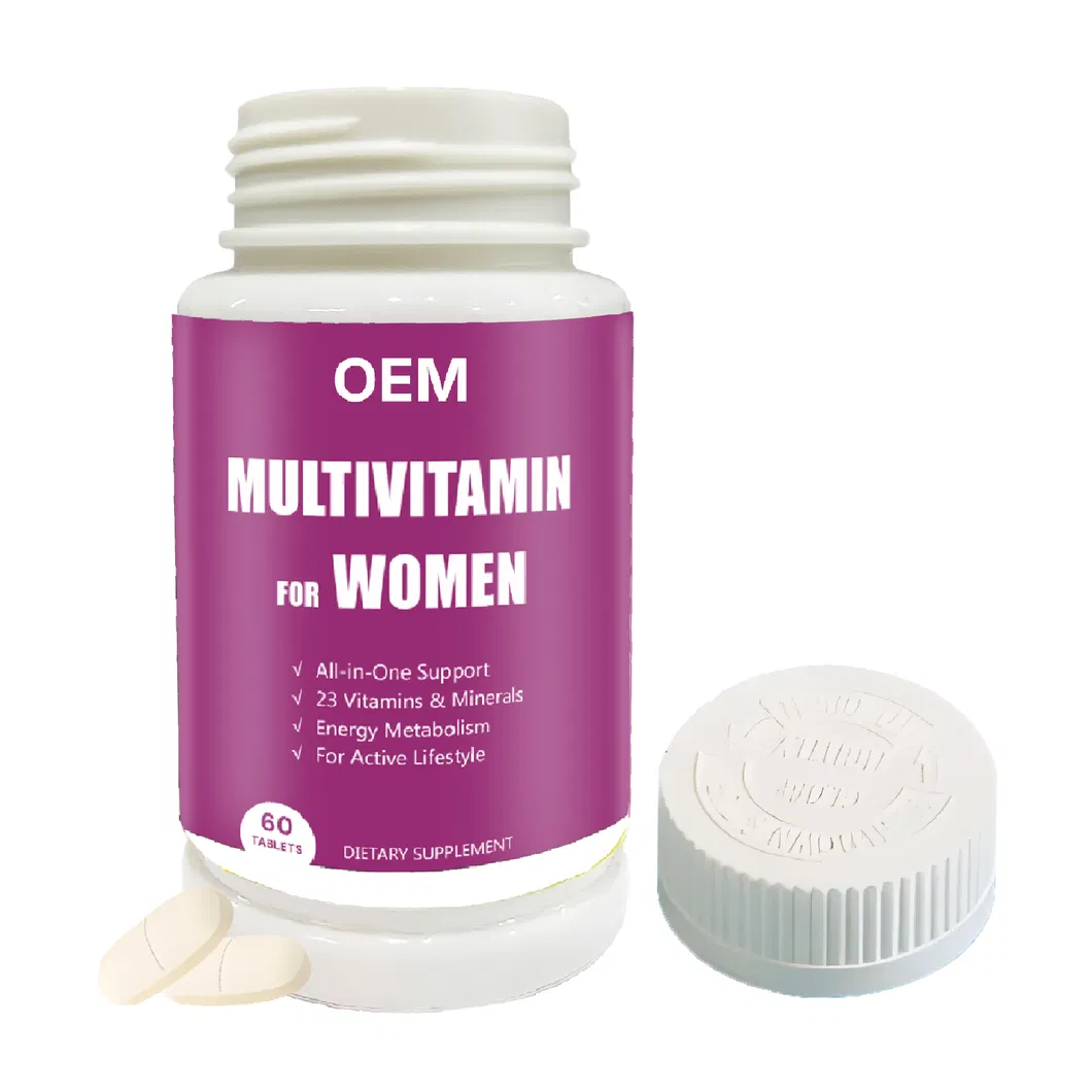 Cápsulas de Multivitamínico OEM Suporte ao Sistema Imunológico Sustenta Energia com Vitamina B12, D, C, Zinco, Magnésio