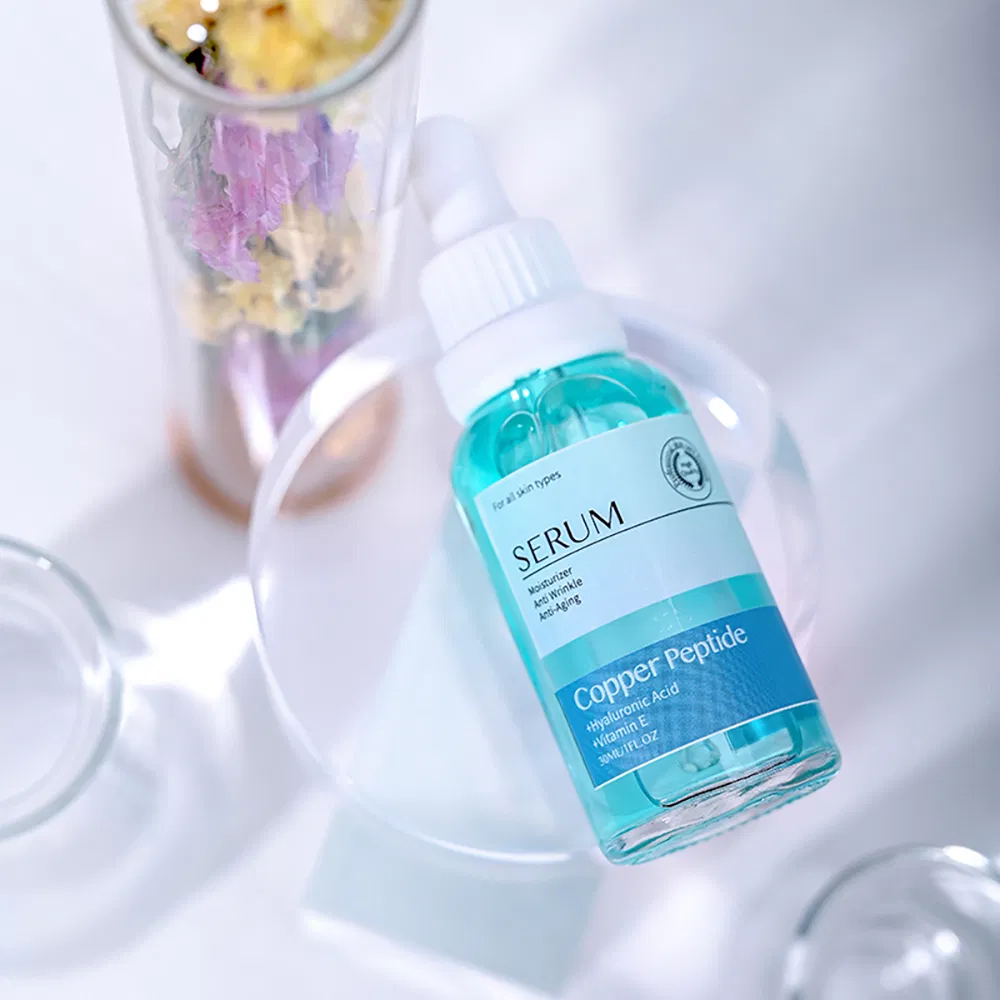 Cosméticos de Beleza Cuidados com a Pele Hidratante Antienvelhecimento Soro de Peptídeos de Cobre
