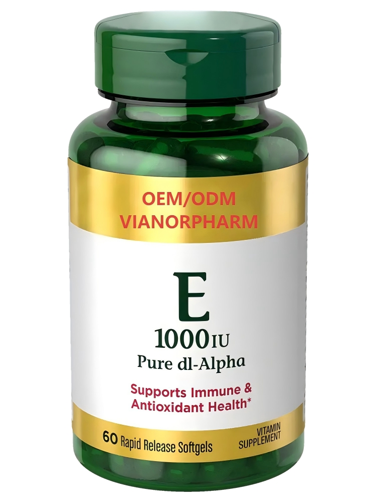 Vitamina E Natural Bom para a Pele Crescimento do Cabelo Suporte Antioxidante Suplemento