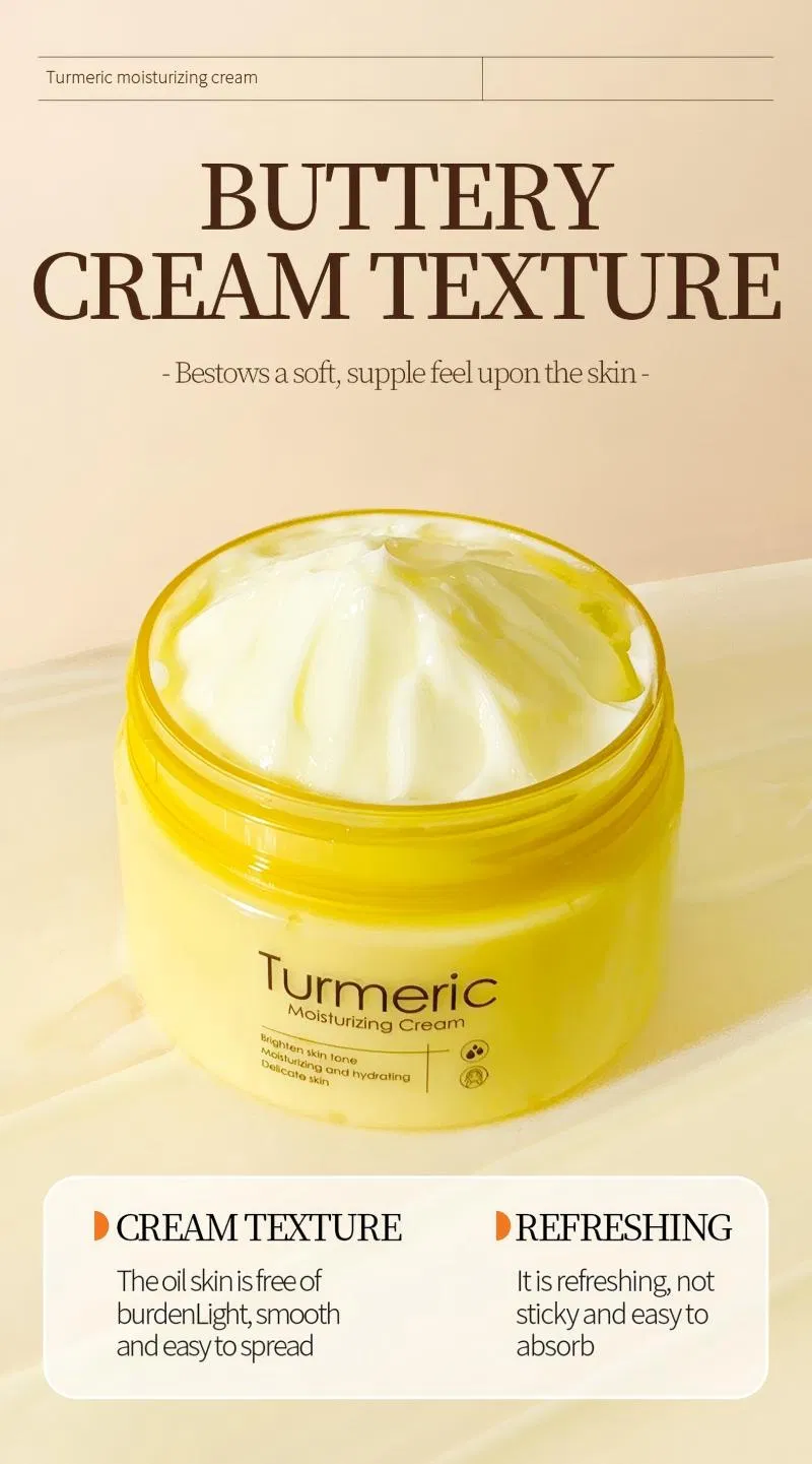 Creme de Reparação de Cúrcuma para Suporte da Barreira Cutânea e Hidratação Duradoura