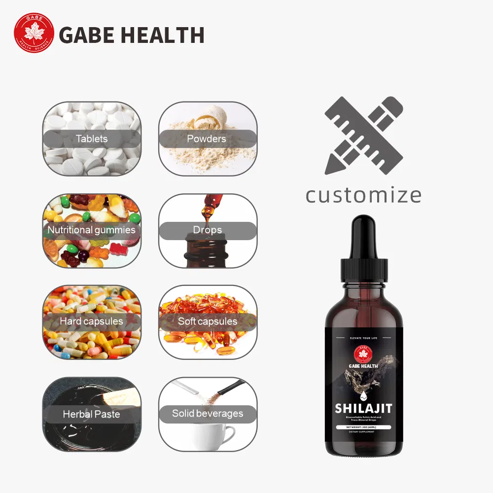 Gotas de Shilajit Purificado Natural Antioxidante Natural Apoia o Bem-Estar Imunológico e Cerebral Suplemento Oral Diário