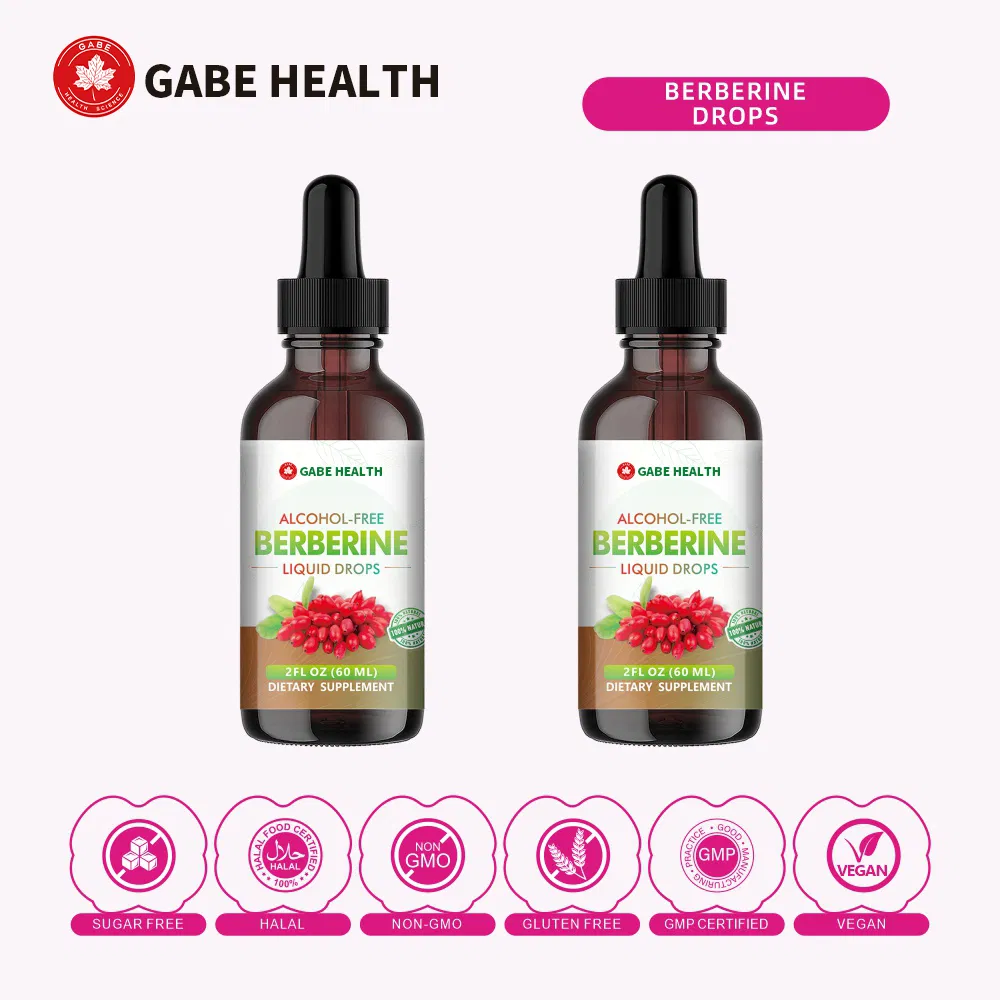 Extrato Natural de Berberina em Gotículas Líquidas Suplemento Herbal Nutriente Equilibra a Saúde Intestinal e Cardiovascular