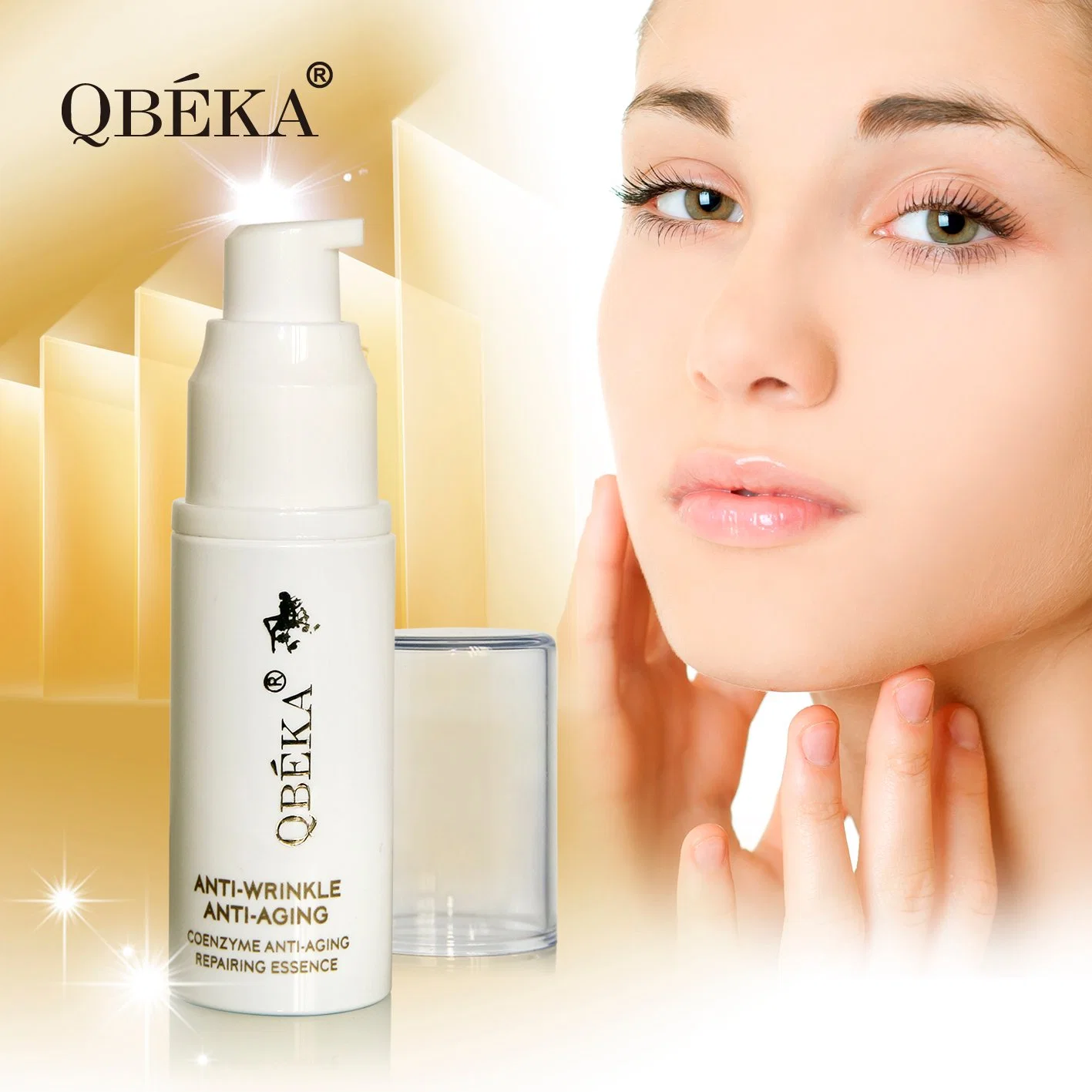Essência Reparadora Anti Envelhecimento Coenzima Qbeka Orgânica Disponível OEM Sérum Cosméticos Anti Envelhecimento