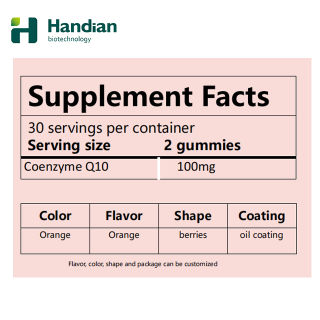 Vitaminas Gummy de Pectina Coq10 com Alta Absorção de Coenzima Q10 Suplemento Dietético Antioxidante Natural para a Saúde do Coração