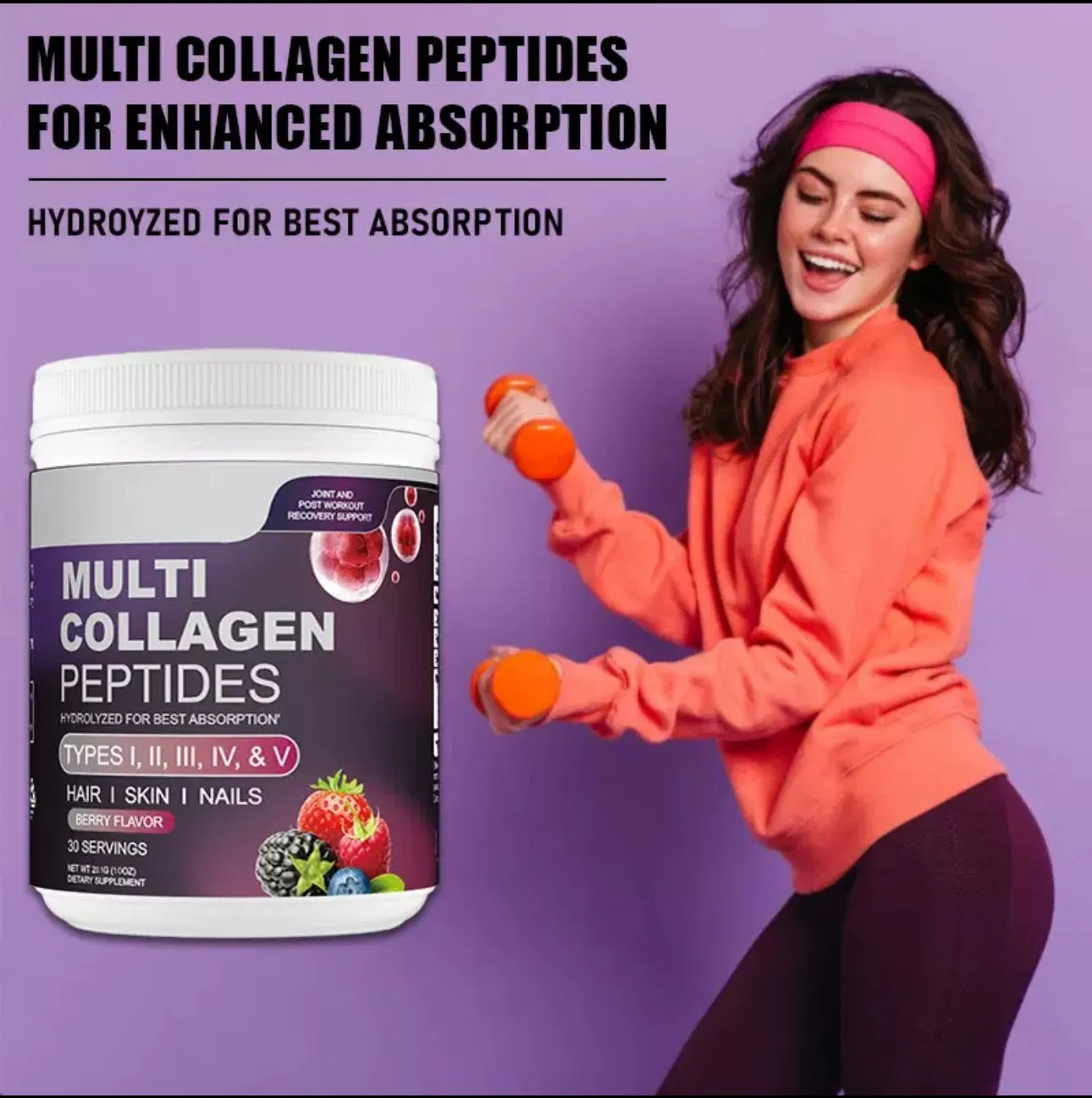 Suplemento de Colágeno Hidrolisado Sabor Frutas Vermelhas