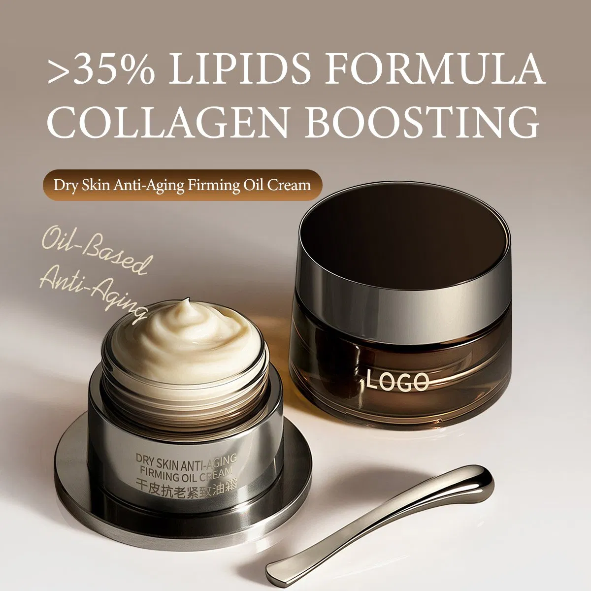 Creme de Óleo Firmador Anti-Idade Nourishing para Reparação de Barreira da Pele Seca OEM/ODM