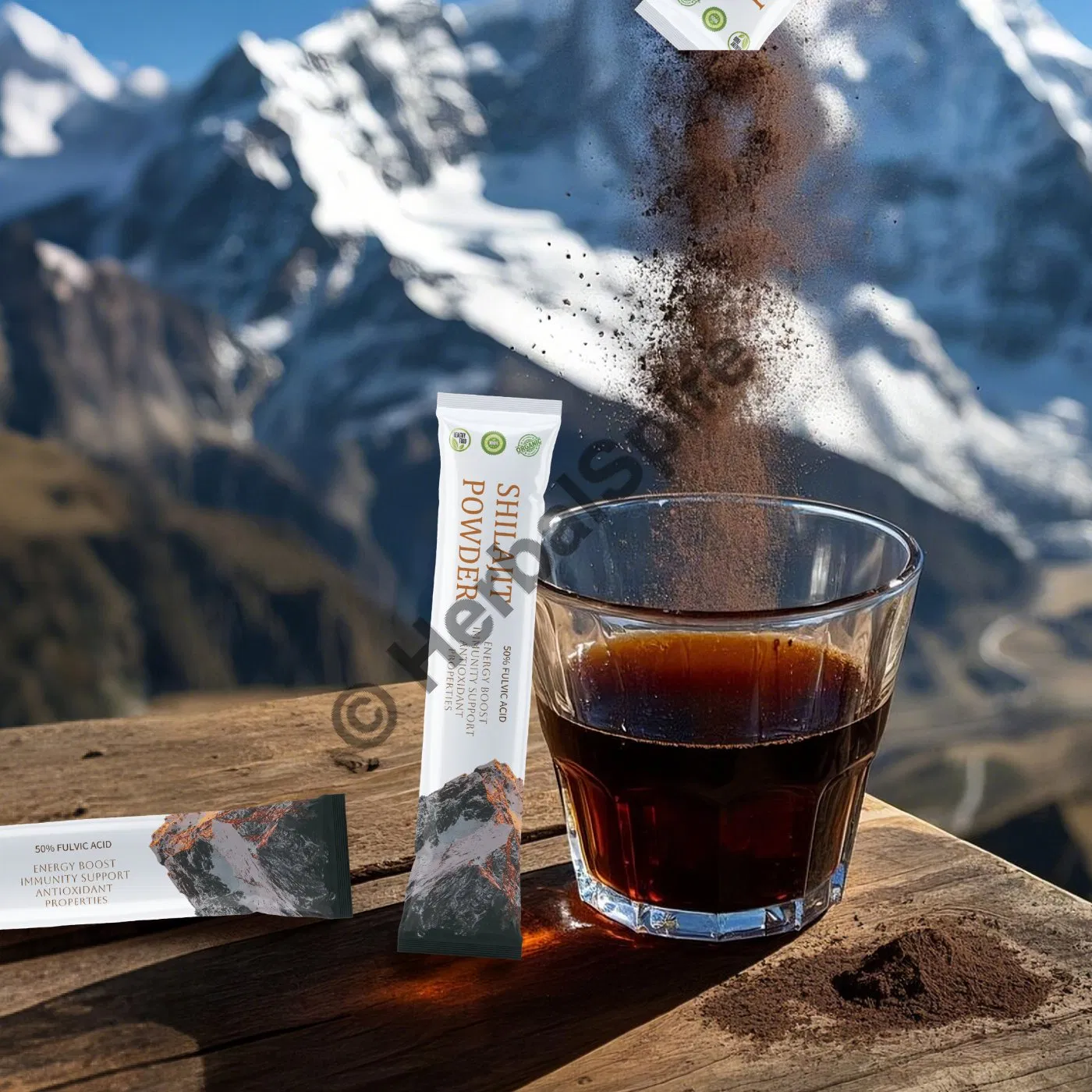 Pasta Mineral Shilajit Pacote Natural Imunidade Energia Antioxidante Suplemento Funcional