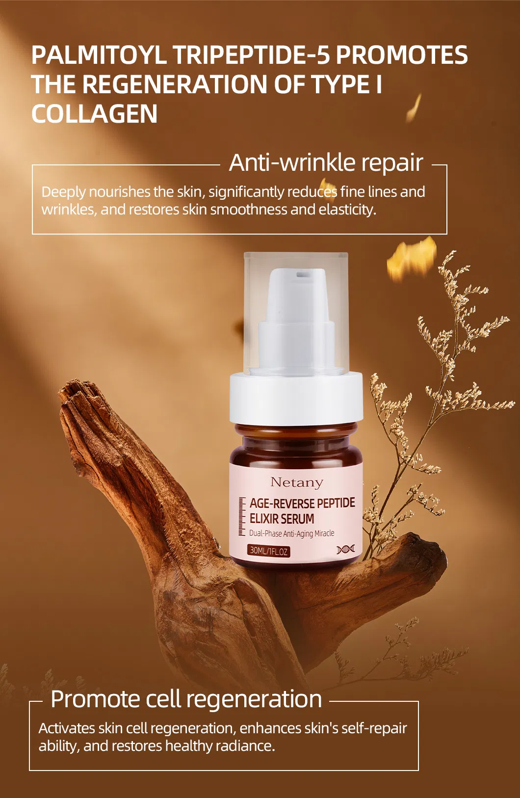Óleo de Suspensão Rejuvenescedor para a Pele Cosméticos de Beleza Sérum Facial Antienvelhecimento