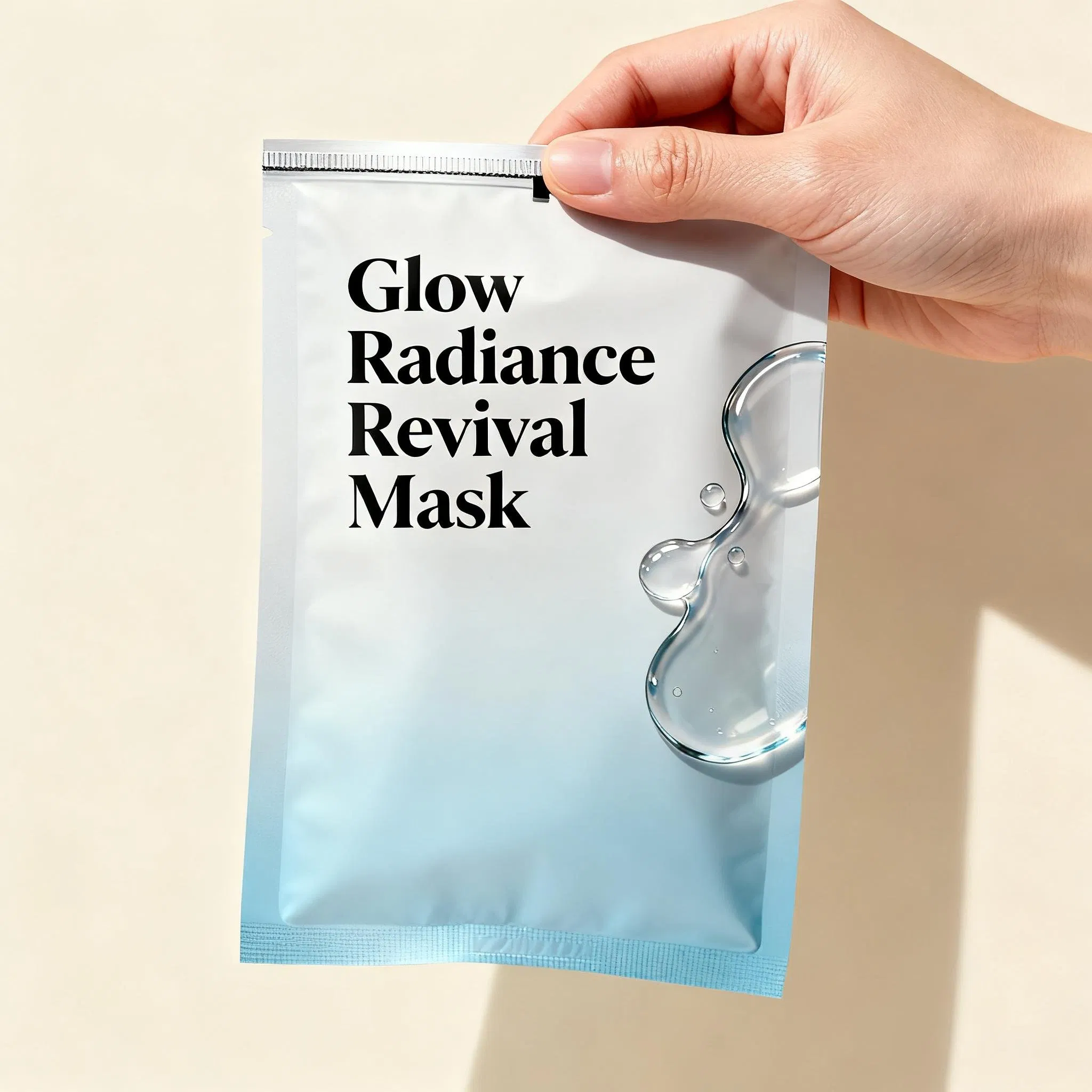 Máscara Facial Hidratante com Ácido Hialurônico e Glicerina para Todos os Tipos de Pele e Efeito Instantâneo de Volume