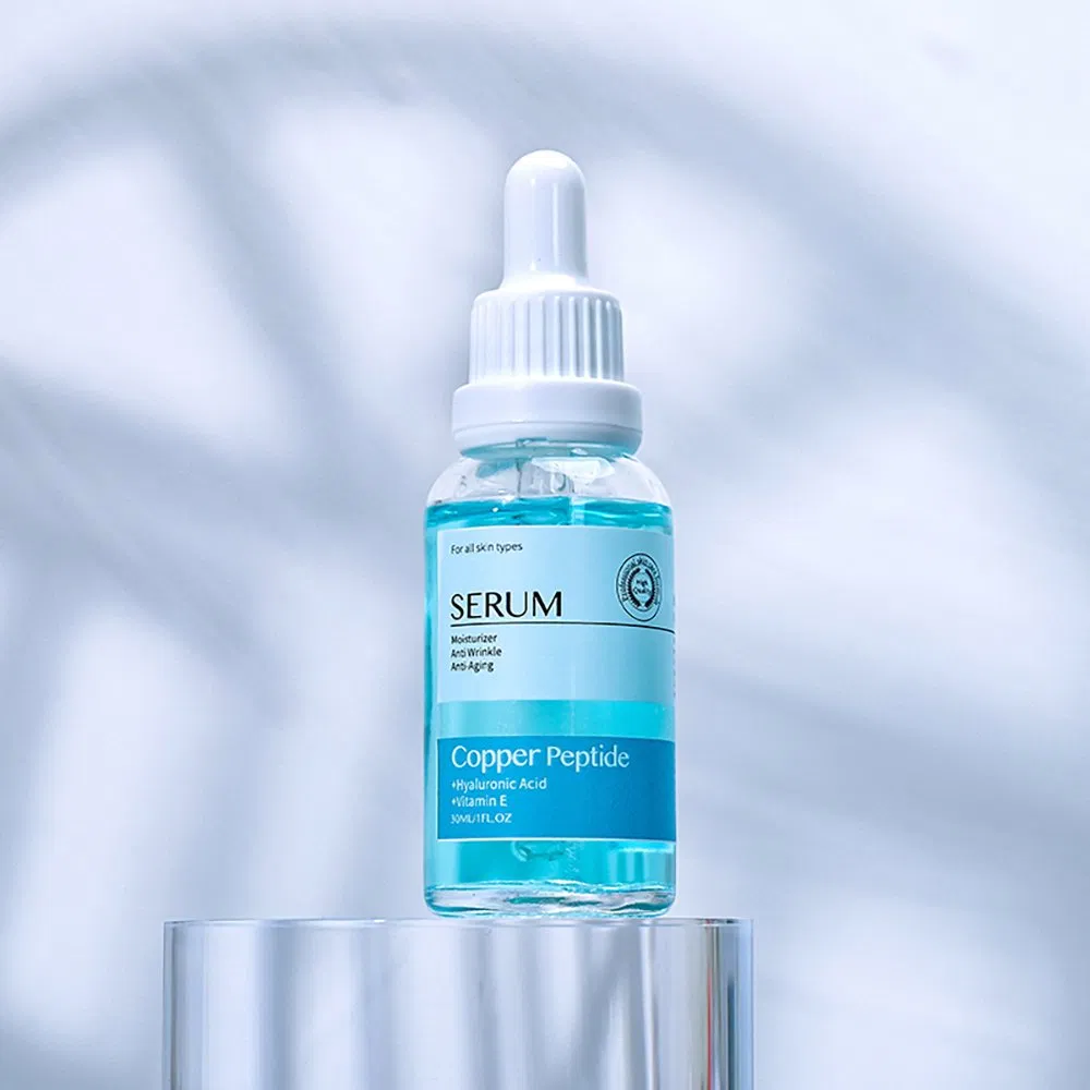 Cosméticos de Beleza Cuidados com a Pele Hidratante Antienvelhecimento Soro de Peptídeos de Cobre