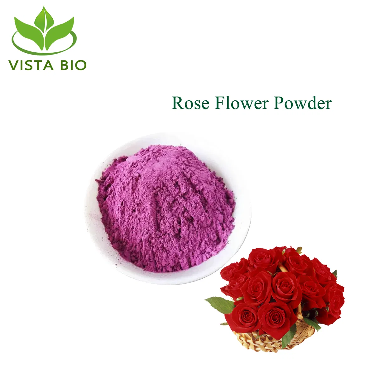 100% Pó de Flor Rosa Rugosa Natural Extrato de Flor de Rosa para Cuidados com a Pele