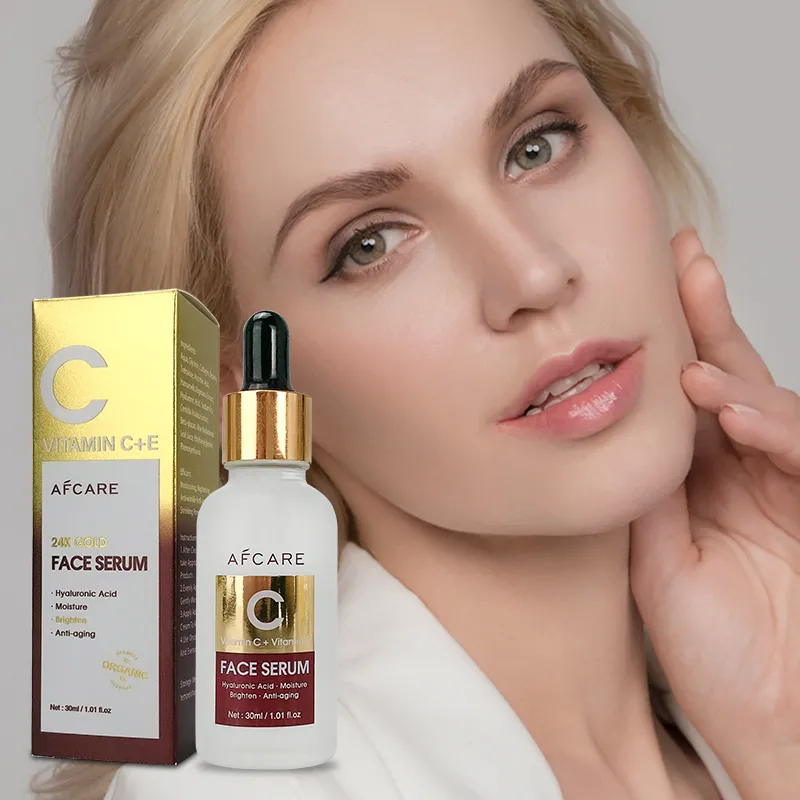 Hidratante Livre de Crueldade Nourishing e Vitamina C 24K Sérum Facial Gold Essence