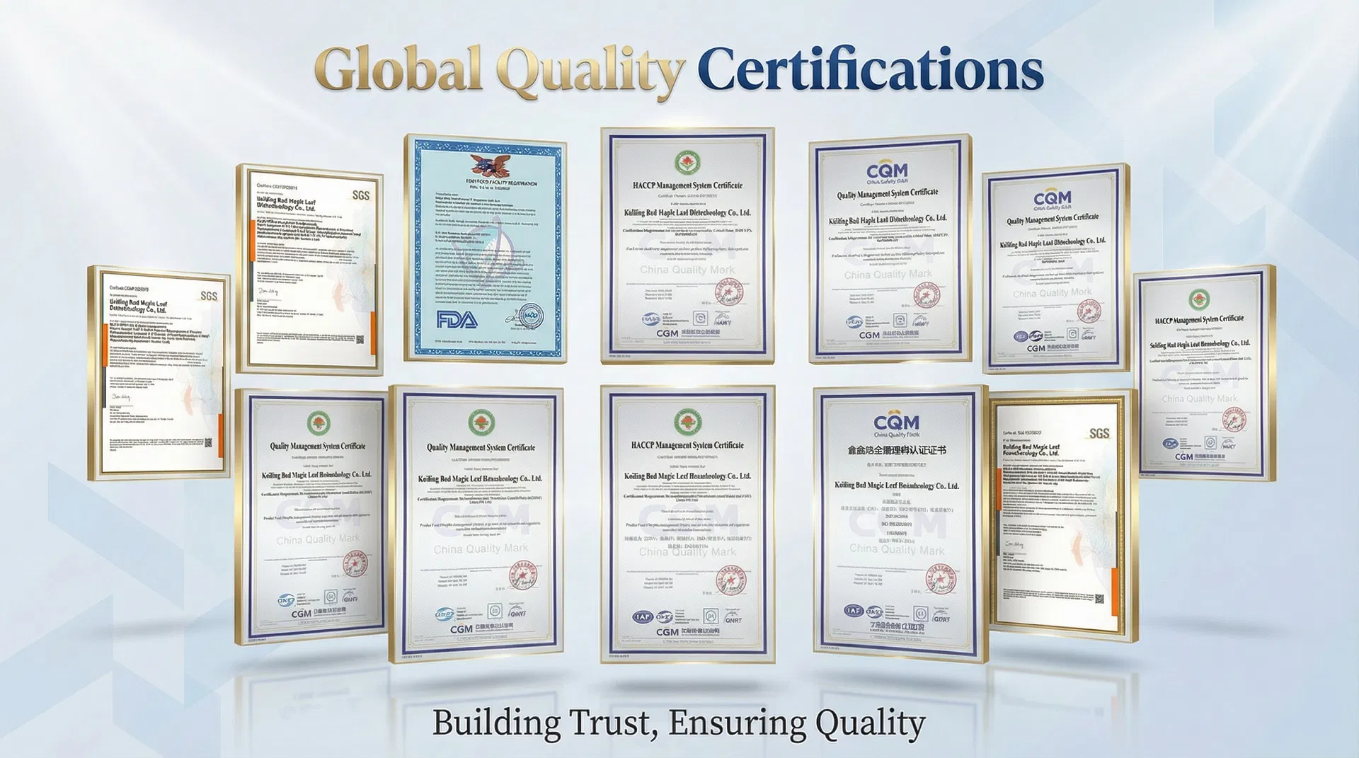 Certificações do Óleo de Polpa de Espinheiro Marítimo