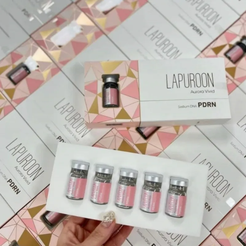 Lapuroon Aurora Vivid (5ml*5) Pdrn Hidratação Profunda e Firmadora da Pele Lapuroon Aurora Super Sódio DNA Pdrn