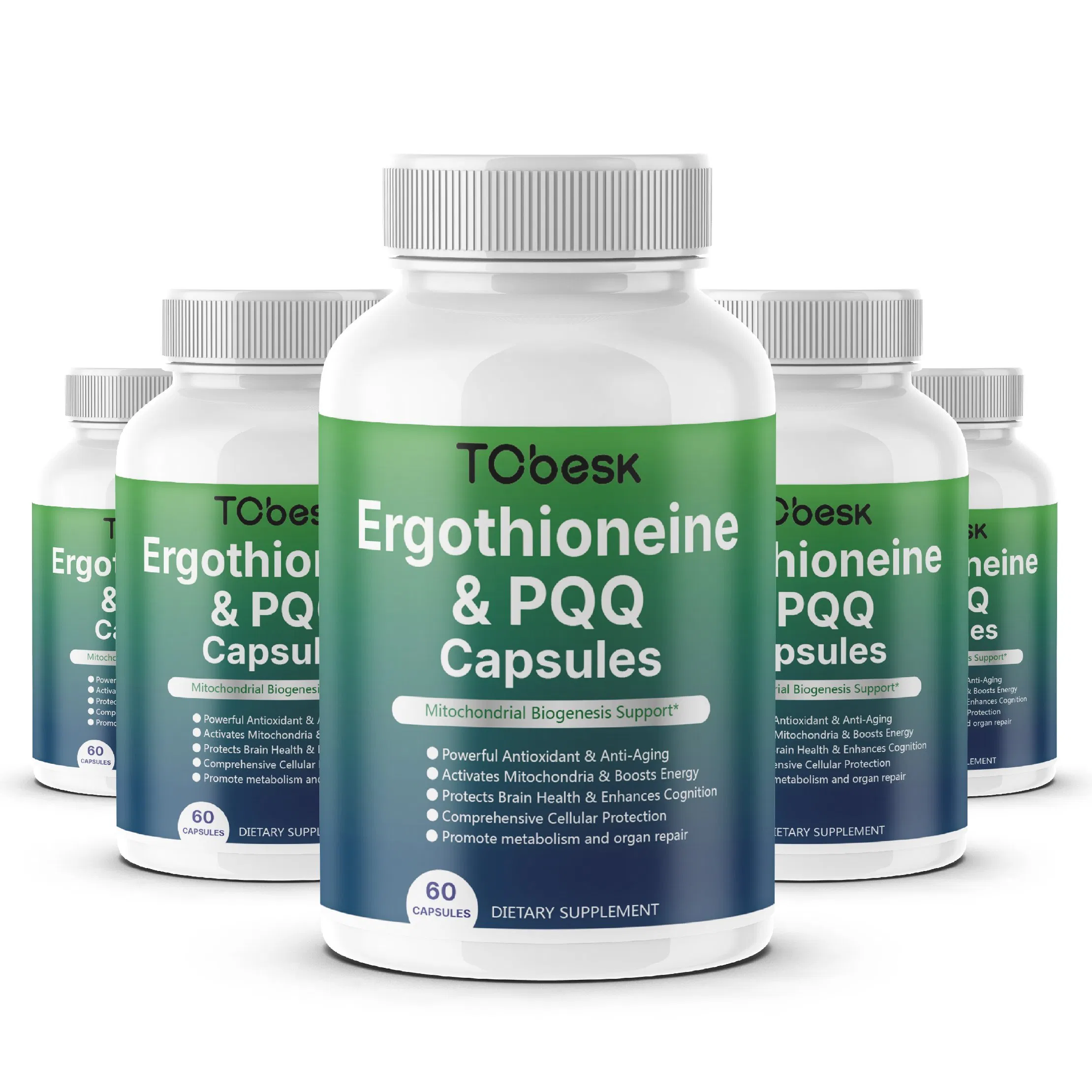 Cápsulas de Composto de Ergotioneína Pura Alta Antioxidante Anti-Fadiga Tcbesk Empower Master