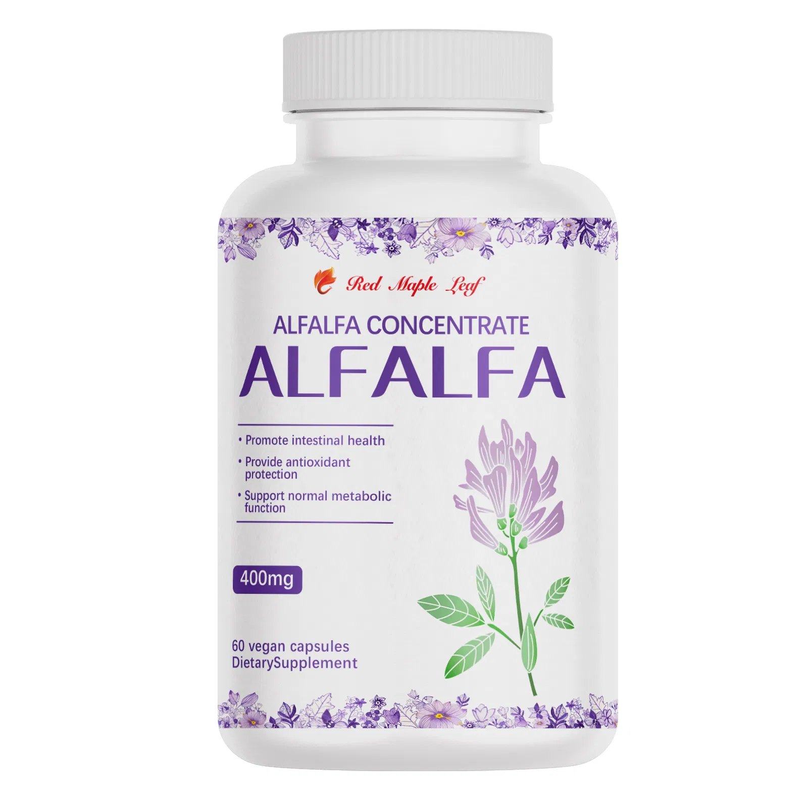 Cápsulas Veganas de Concentrado de Alfafa - Suplemento Dietético Natural para Saúde Intestinal e Suporte Antioxidante