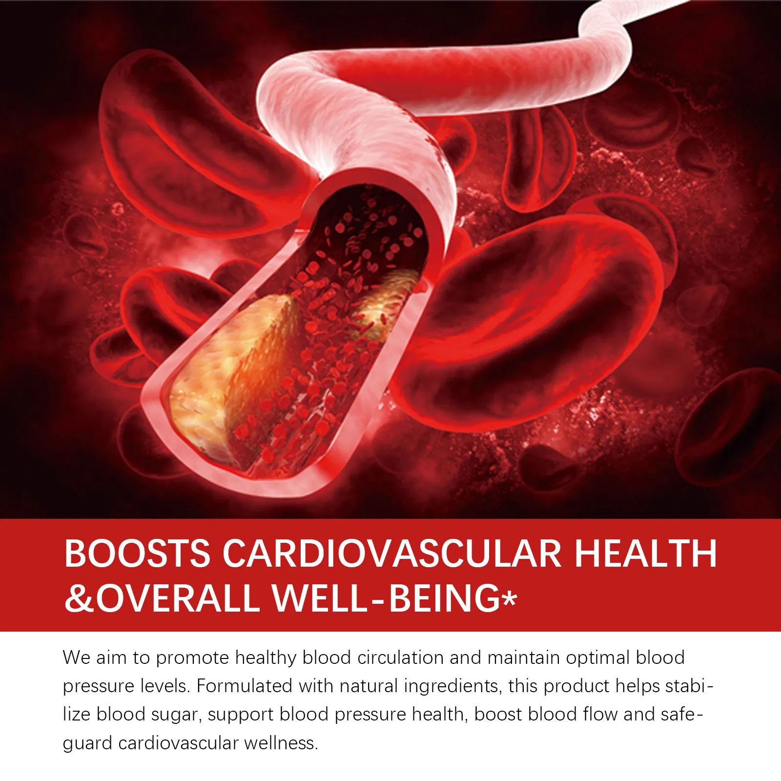 Cápsulas da Fórmula de Aumento de Sangue Suplemento de Suporte à Saúde Cardiovascular e do Sangue