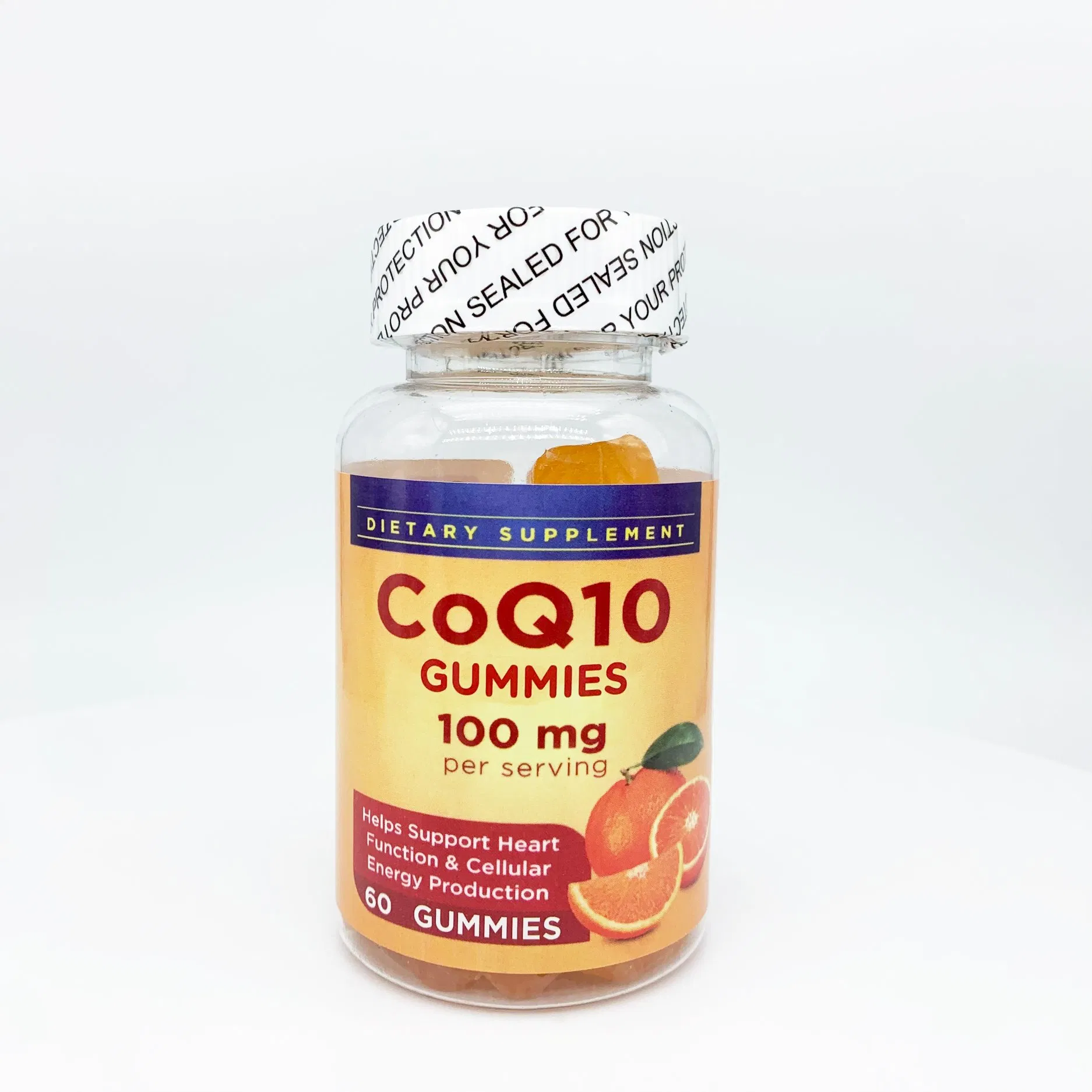 OEM Atacado Coenzima Q10 Gomas Coq10 Suplemento Coq10 Gomas 100mg Saúde do Coração Produção de Energia Celular Suporte Antioxidante