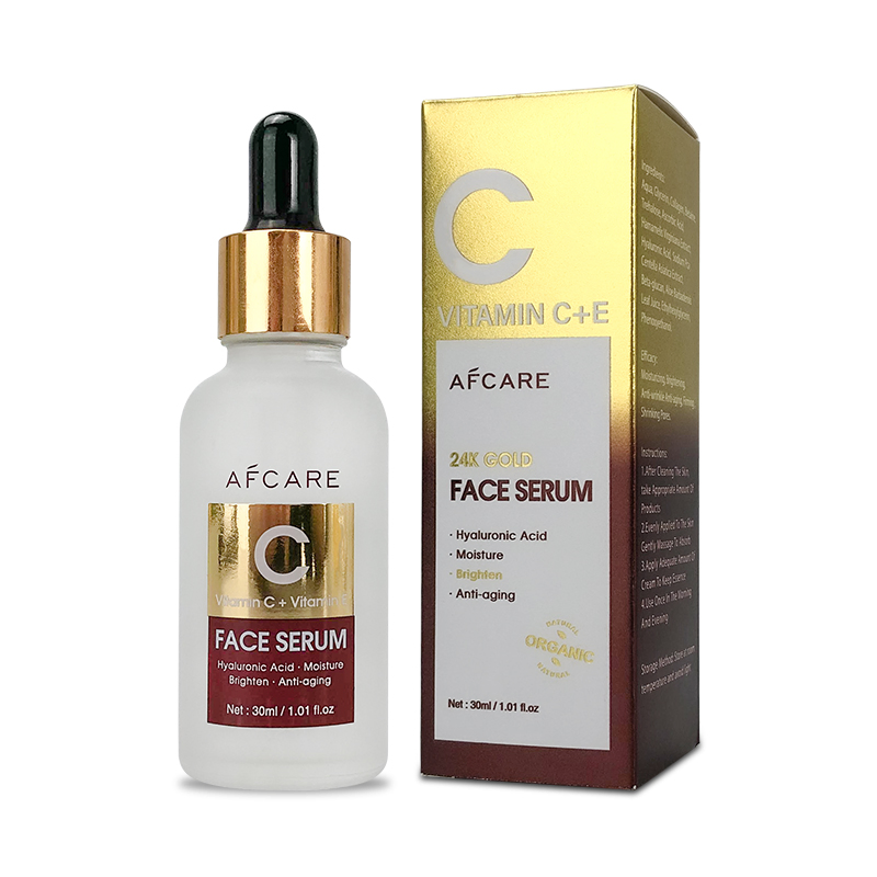 Hidratante Livre de Crueldade Nourishing e Vitamina C 24K Sérum Facial Gold Essence