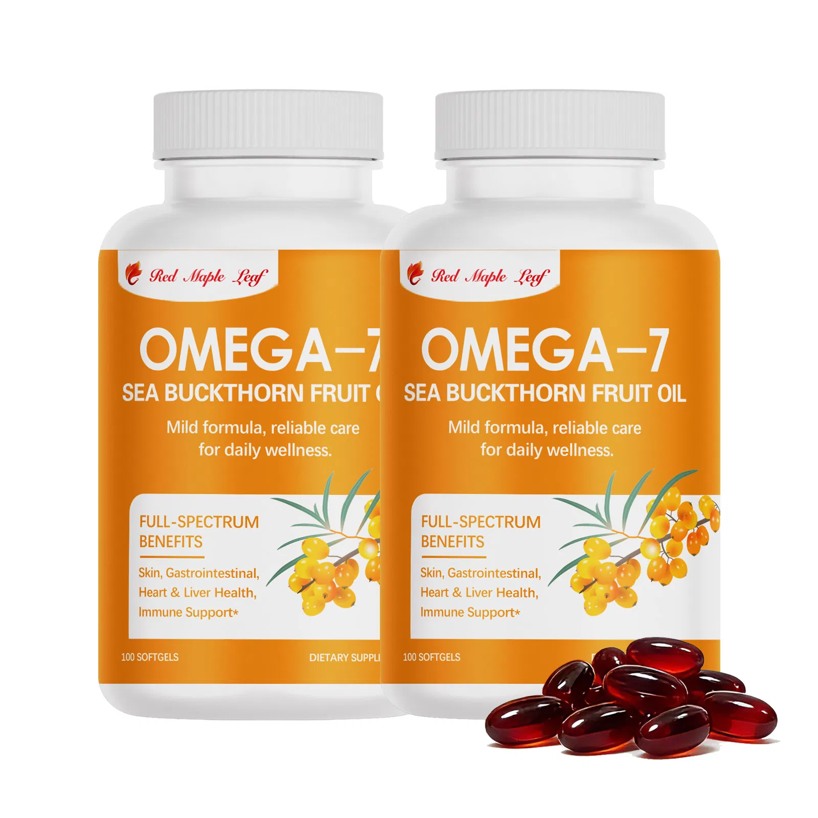 Óleo de Polpa de Espinheiro Marítimo Omega 7 Suplemento Superalimento Suplemento de Baga de Espinheiro Marítimo
