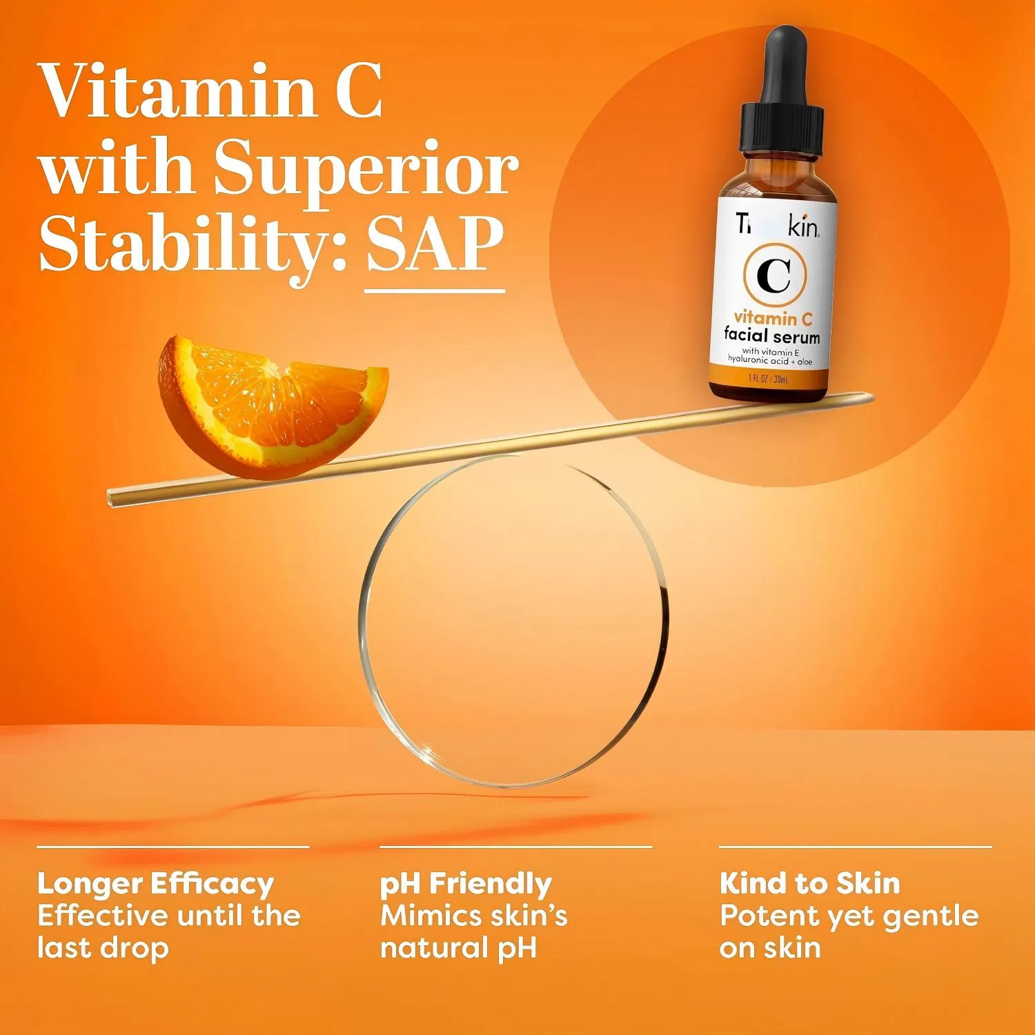 Sérum de Vitamina C Trkin para o Rosto - Sérum Facial Antienvelhecimento