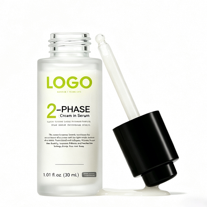 Creme Sérum de Dupla Fase para Nutrientes Suaves, Iluminar o Opaco, Reduzir Rugas Oculares, Colágeno de Baixo Peso Molecular