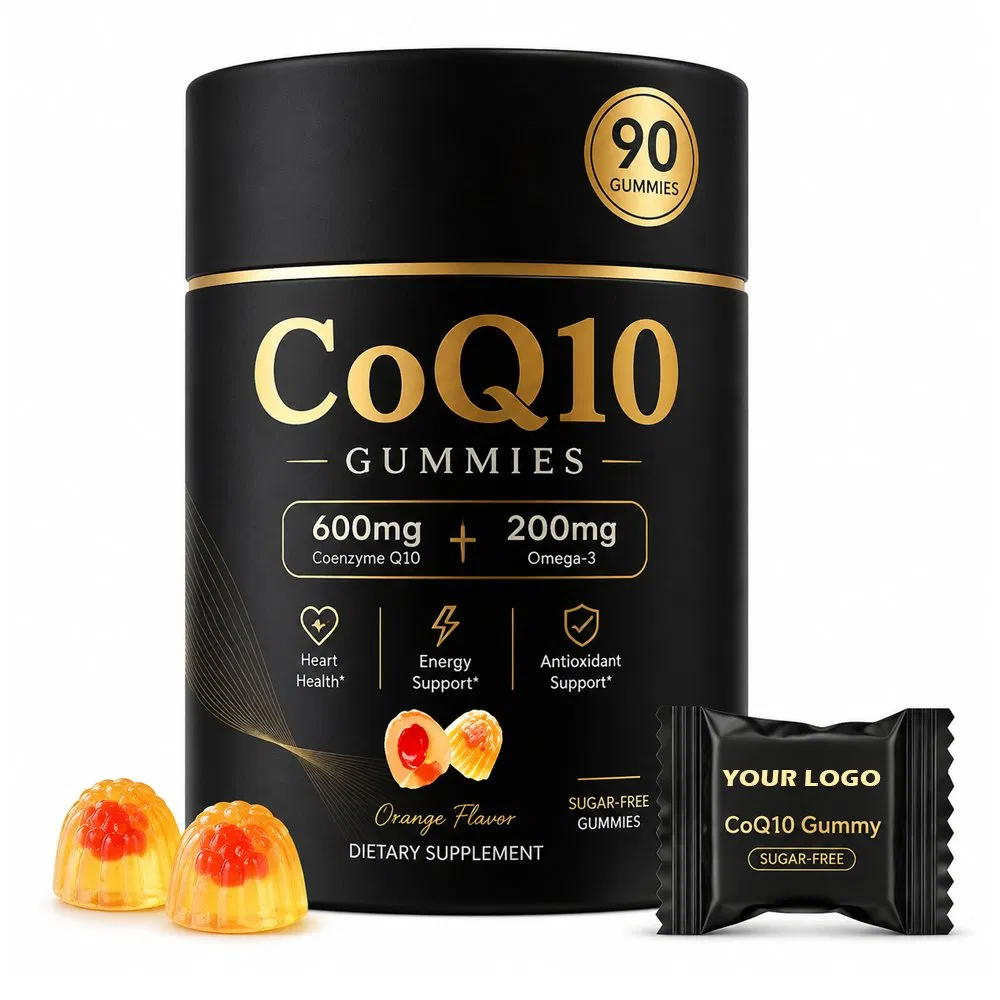 Gomas Mastigáveis Sem Açúcar por Atacado Coq10 Suplemento Vitamínico para a Saúde Cardiovascular