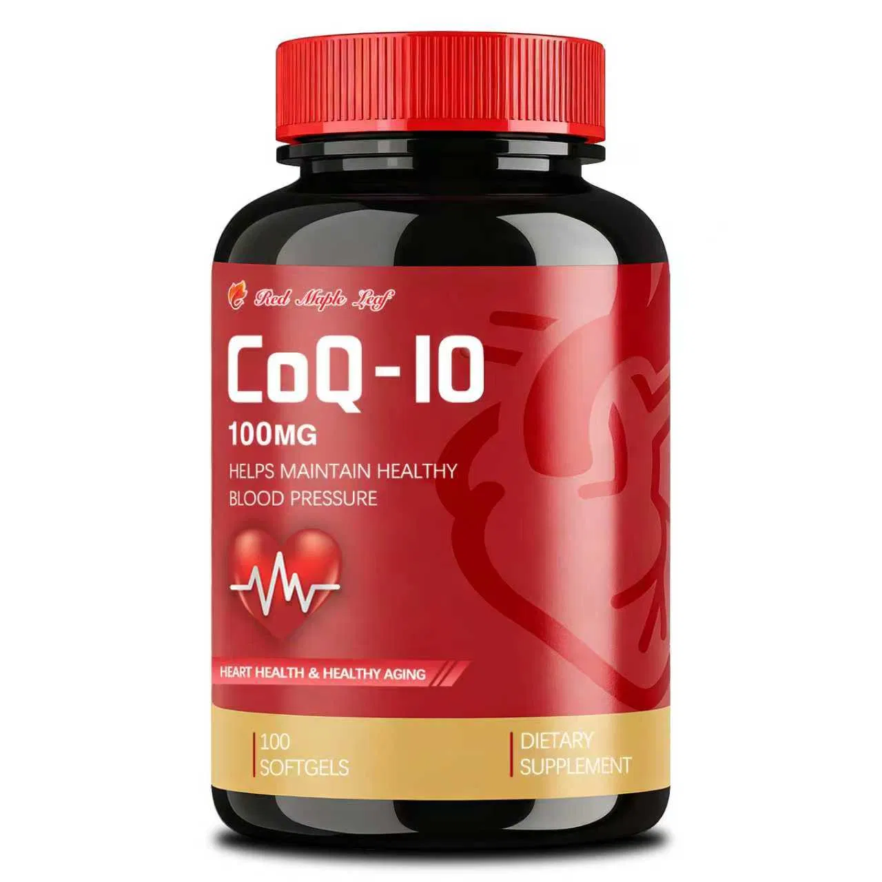 Cápsulas de Coenzima Coq10 Suplementos Herbais Softgel Personalizado OEM Cápsulas de Coenzima Q10