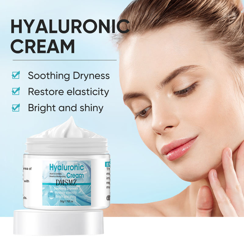 Acalma a pele irritada, repara a barreira, proporciona hidratação duradoura, ácido hialurônico, centella asiática, creme facial hidratante