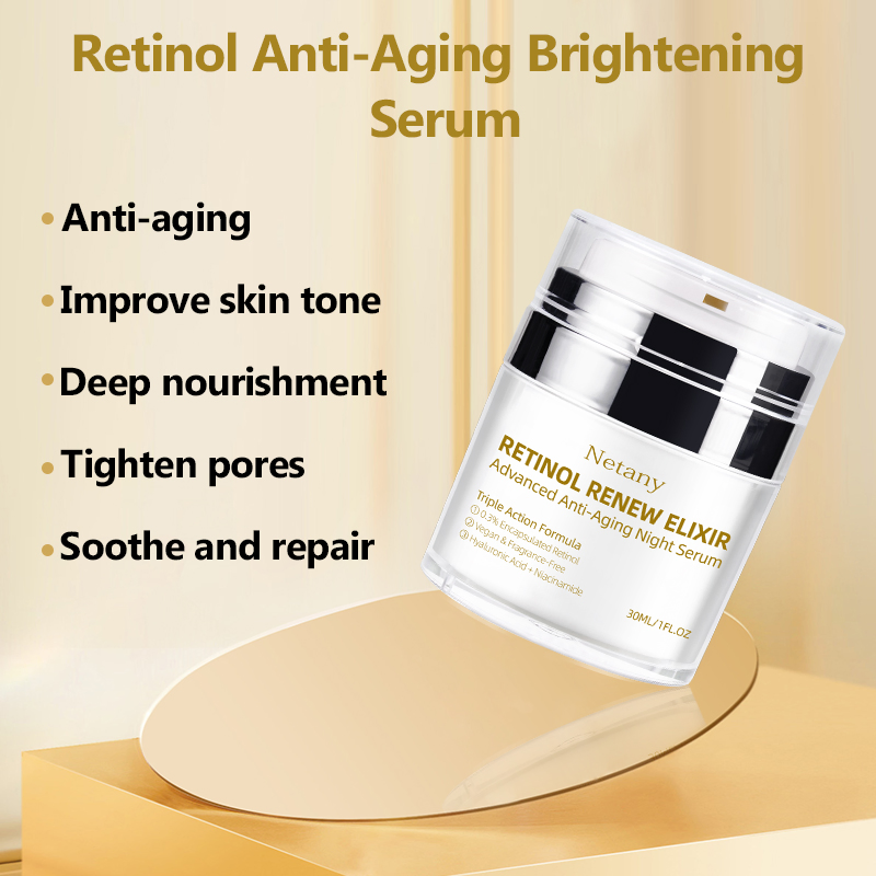 Sérum de Reparação com Retinol Preço de Fábrica Creme Facial Noturno Antienvelhecimento Reparação de Barreira Clareamento e Hidratação Solução de Cuidados com a Pele para Radiação Jovial Creme Facial