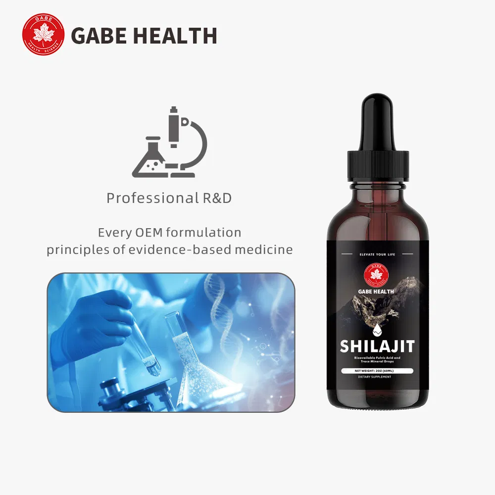 Gotas de Shilajit Purificado Natural Antioxidante Natural Apoia o Bem-Estar Imunológico e Cerebral Suplemento Oral Diário