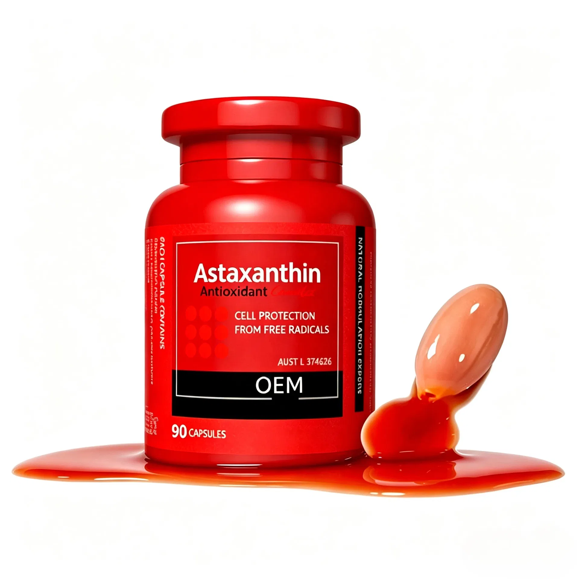 Suplemento Natural de Astaxantina Poderoso Antioxidante para o Bem-Estar Celular