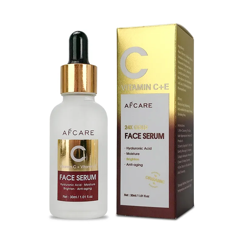 Hidratante Livre de Crueldade Nourishing e Vitamina C 24K Sérum Facial Gold Essence