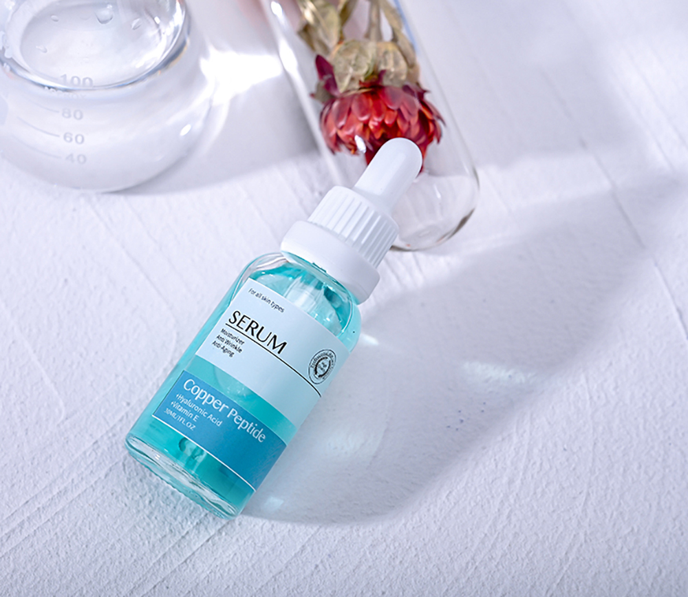 Cosméticos de Beleza Cuidados com a Pele Hidratante Antienvelhecimento Soro de Peptídeos de Cobre