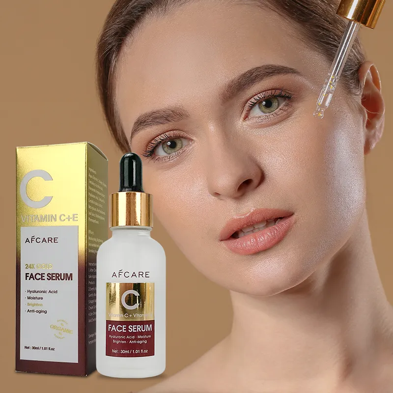 Hidratante Livre de Crueldade Nourishing e Vitamina C 24K Sérum Facial Gold Essence