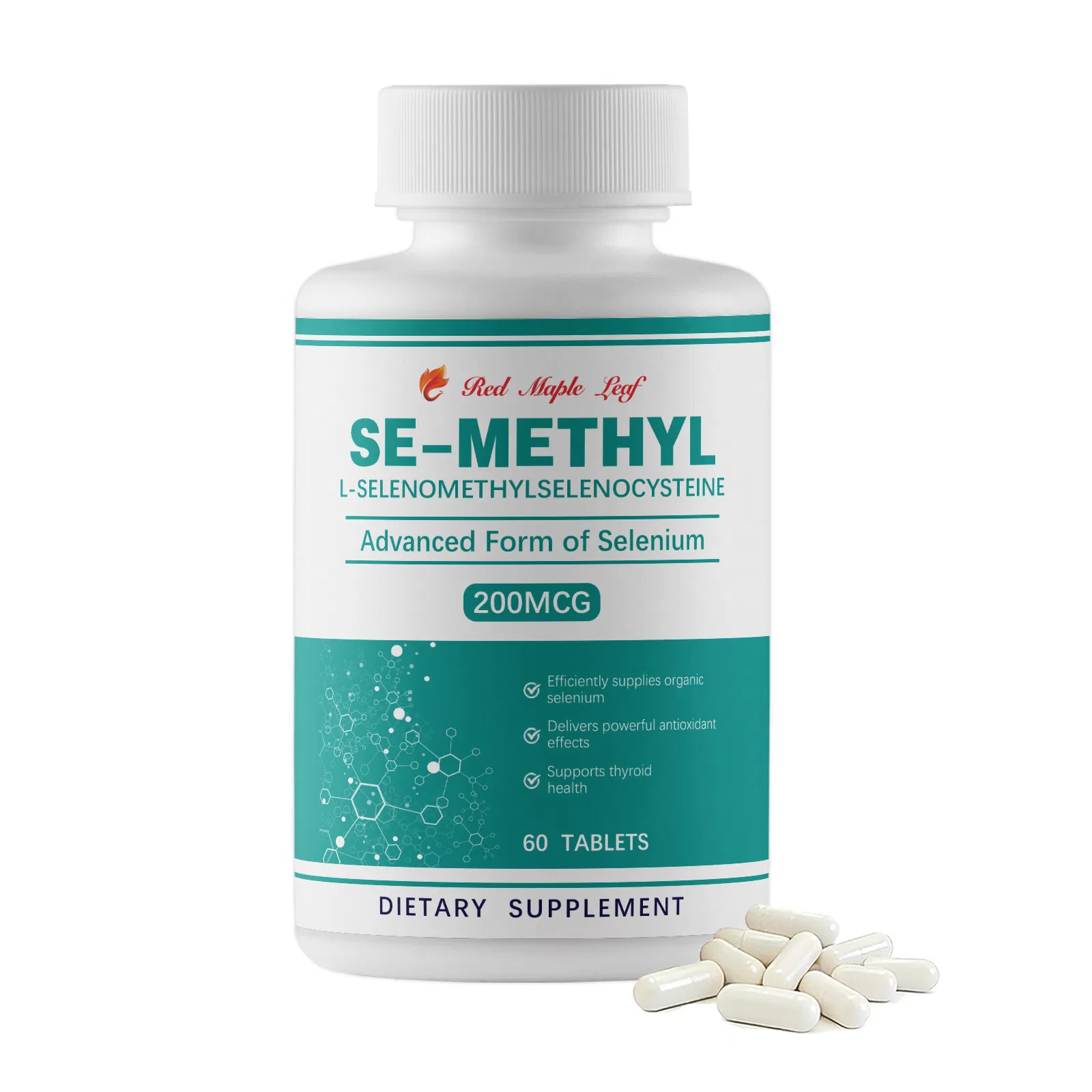 Suplemento de Selênio (L-Selenometionina) 200mcg - Suporte à Saúde da Tireóide e Cardiovascular