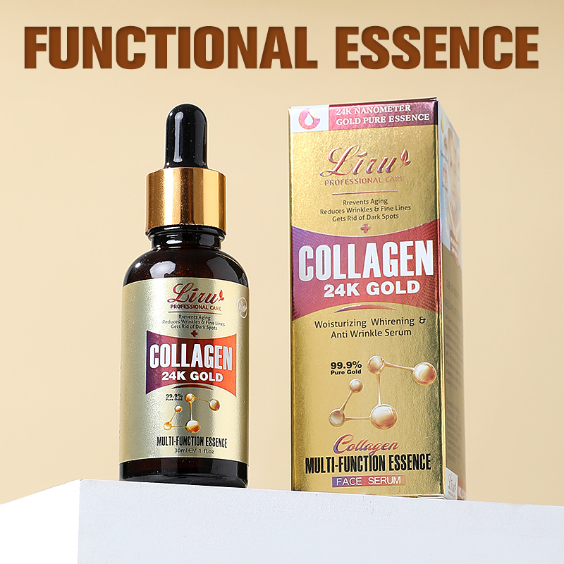 Sérum Facial Hidratante Anti Envelhecimento Profissional para a Pele 24K Sérum Facial de Beleza Dourada