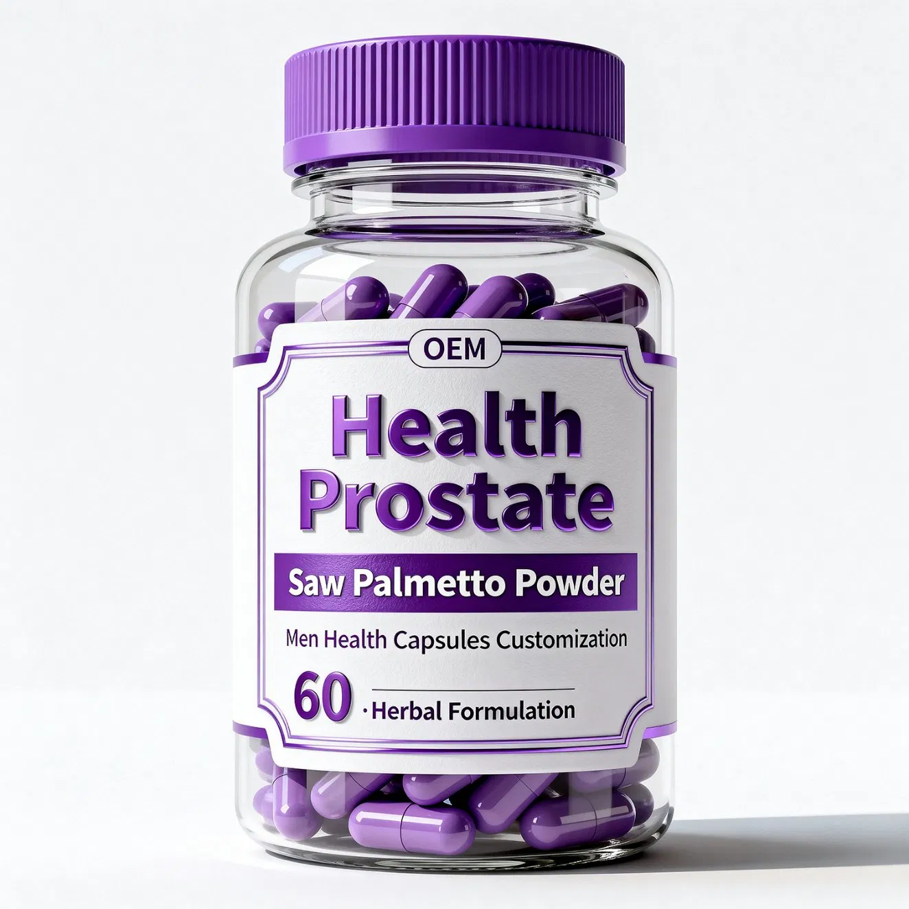 Suplemento de Suporte à Saúde da Próstata com Cápsulas de Extrato de Saw Palmetto Suporte para Próstata e Urinário para Homens OEM
