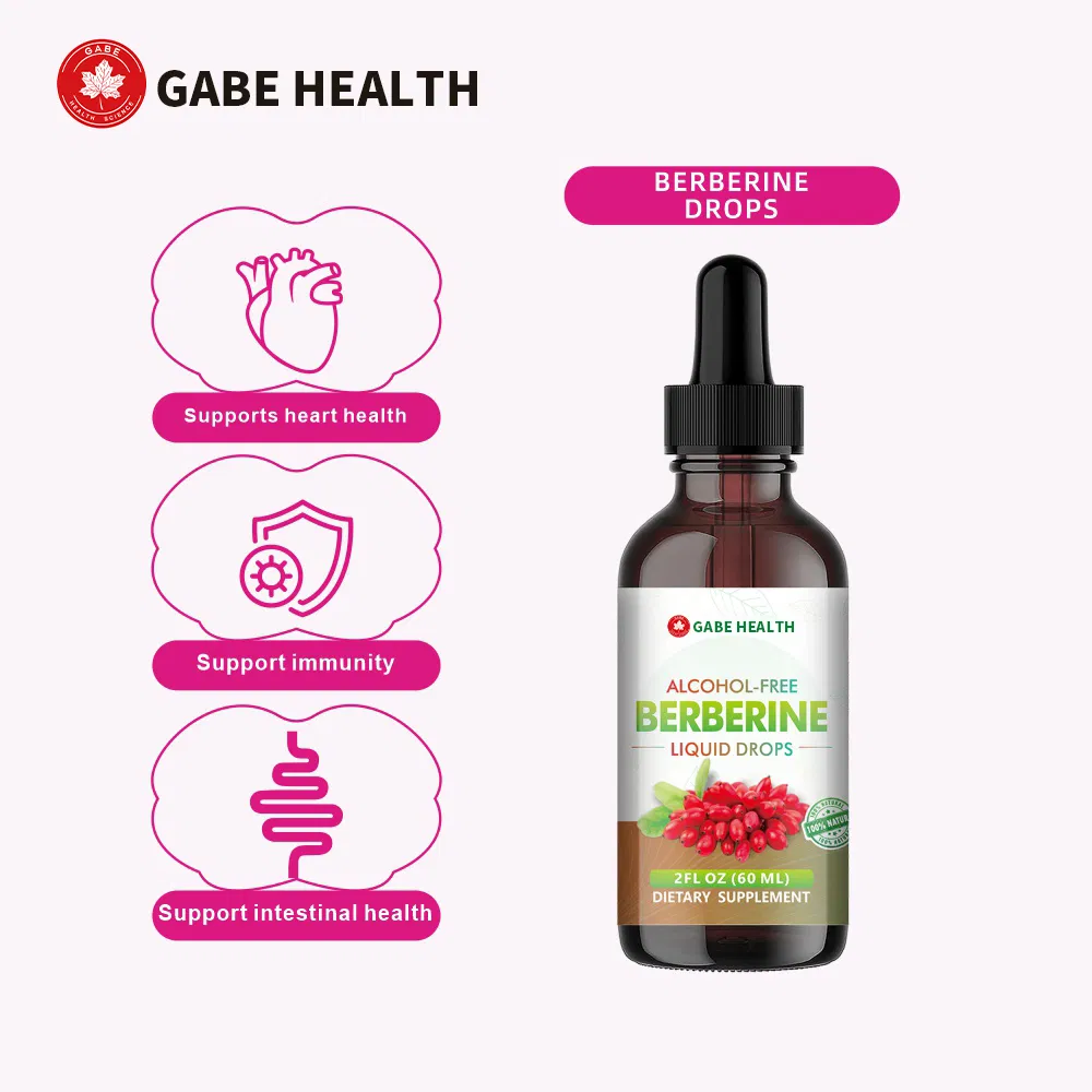 Extrato Natural de Berberina em Gotículas Líquidas Suplemento Herbal Nutriente Equilibra a Saúde Intestinal e Cardiovascular