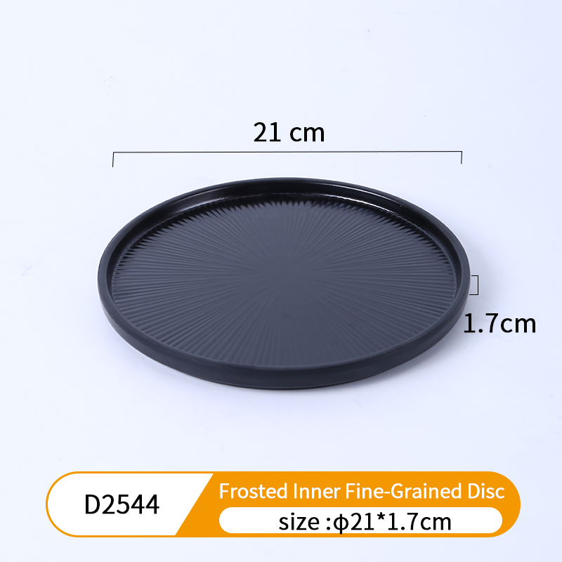 Sleek Black Matte Melamine Dinnerware Set for Contemporary Plate