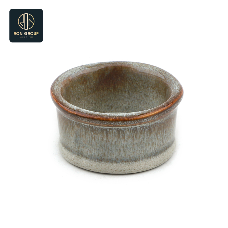 Classic Eco-Friendly Ceramic Porcelain Round Sauce Soup Bowl for Coffee Shop Restaurant Hotel Commercial Dining Use