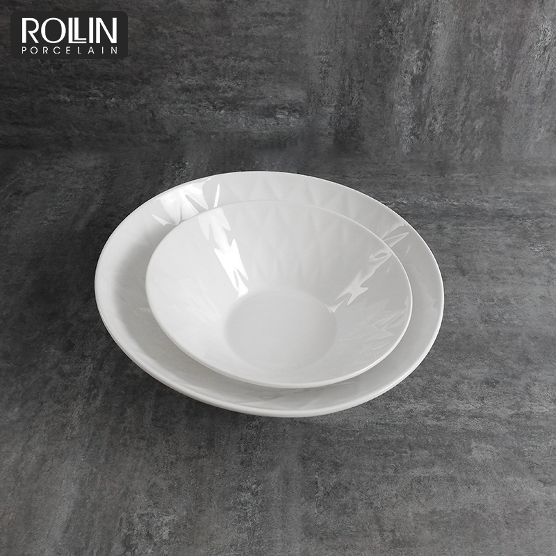Unique Design Western Style Different Sizes Porcelain Salad Bowl