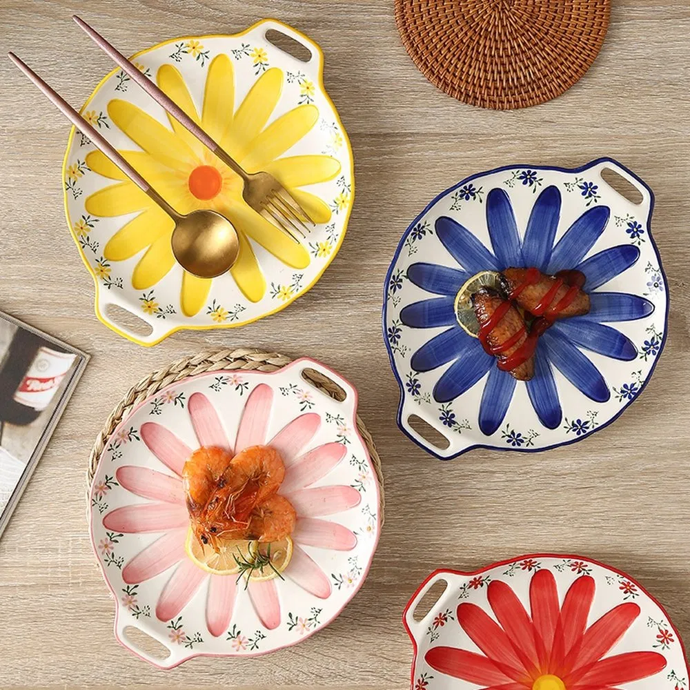 Safe Environmentally Friendly Dinner Ceramic Plates for Relatives Friends Gatherings