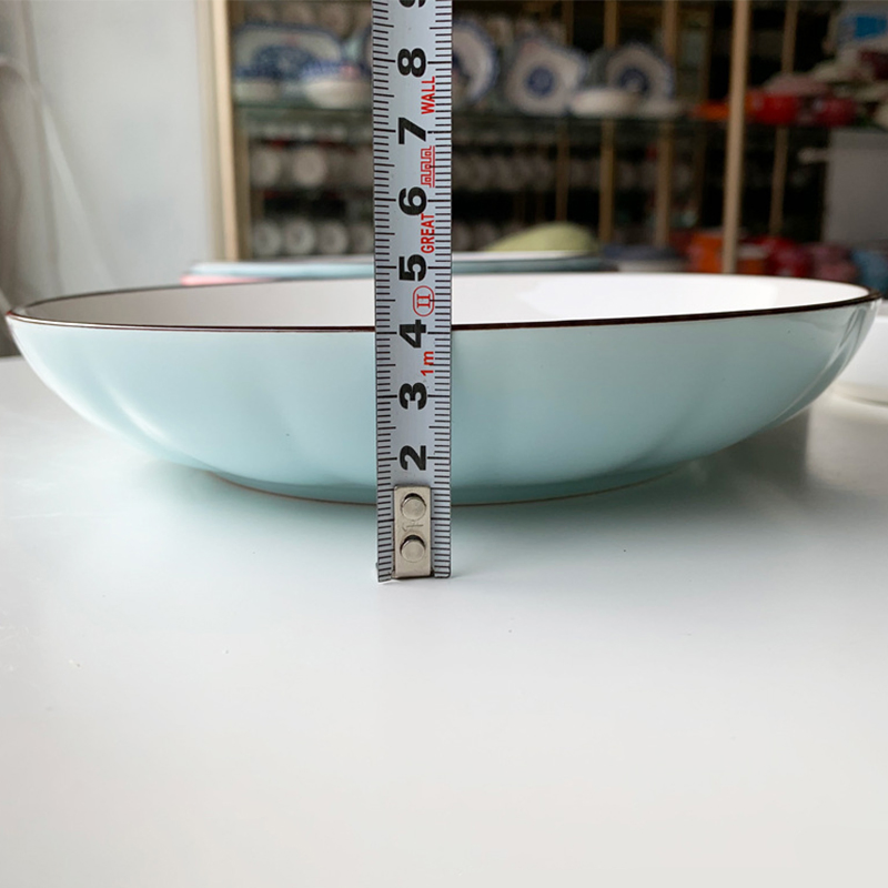 Big Soup Bowl Kitchen Porcelain Dinnerware Set Japanese Tableware Dish Ceramic Plate